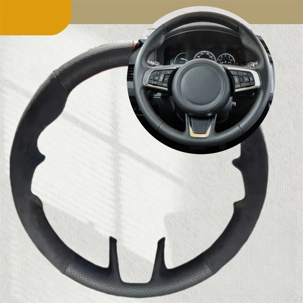 Car Steering Wheel Cover Anti Slip Breathable - Jaguar XFL XE XJL F-PACE XKR