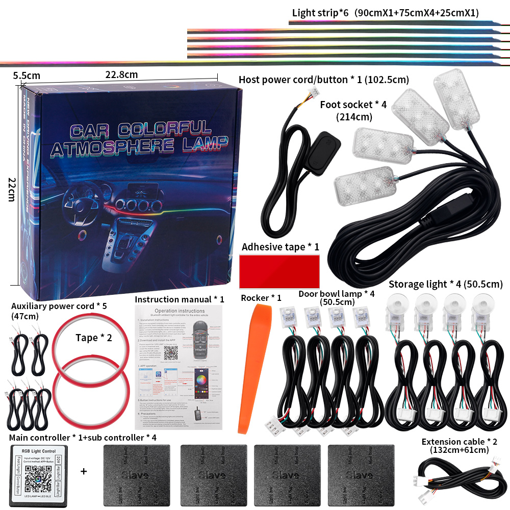 6/10/14/18/22'li 1 Araç İçi Or - Led Ambient Interior Car Lights App Control incelemesi ve fiyatı